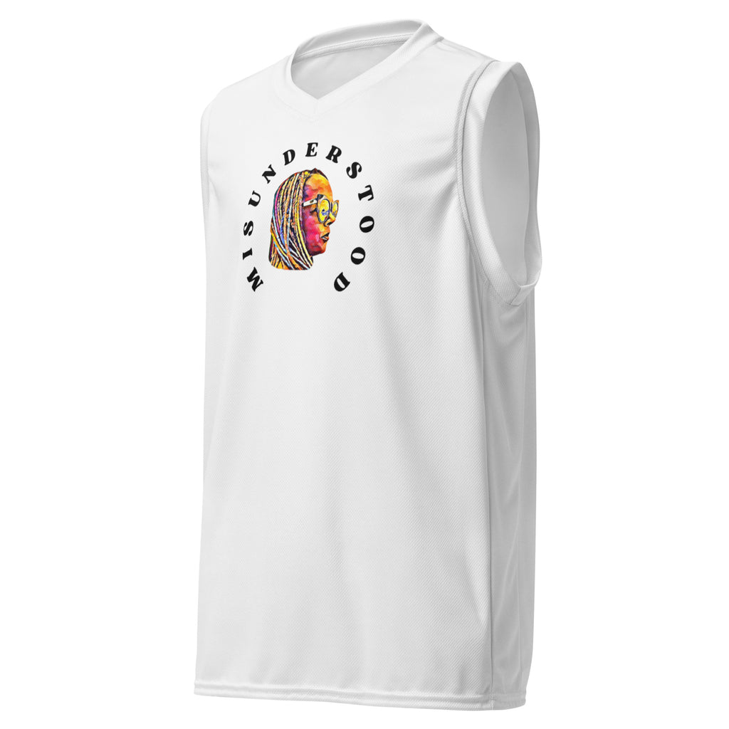 Women's Lady with Glasses Basketball Jersey
