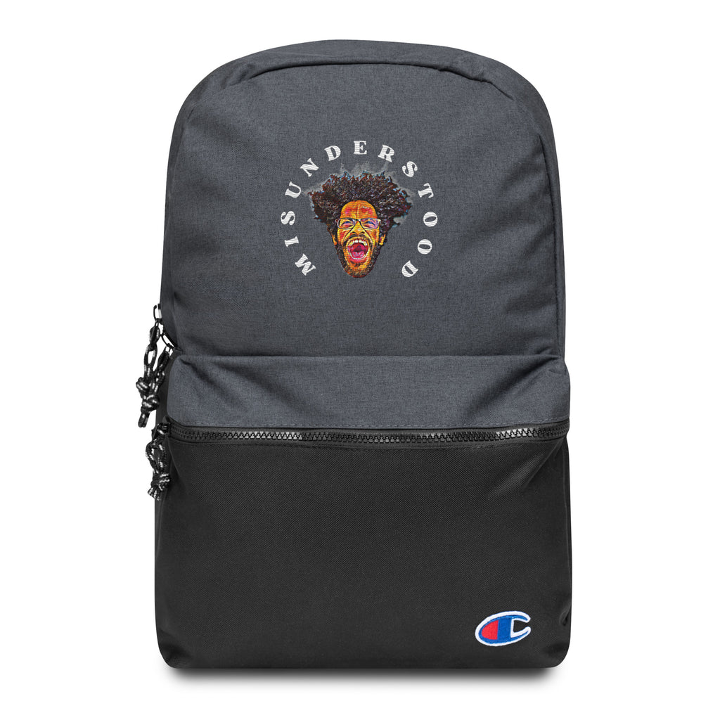 Embroidered Angry Man Champion Backpack