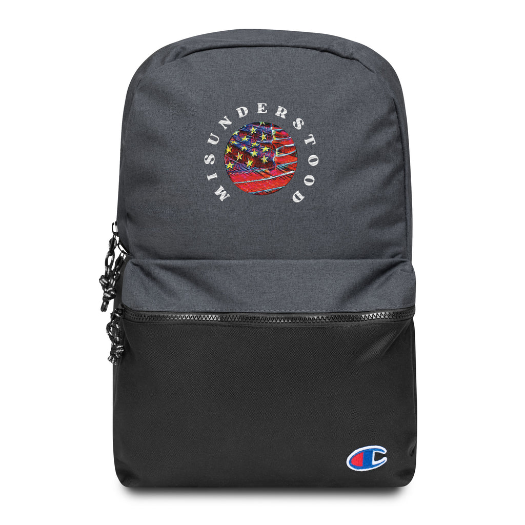 Embroidered USA Flag Champion Backpack