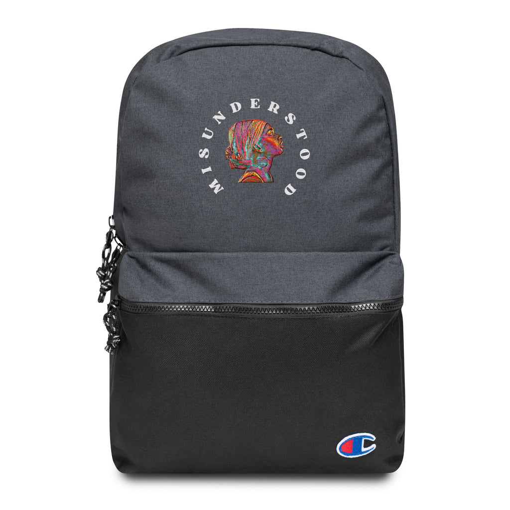 Embroidered Lady Praying Champion Backpack