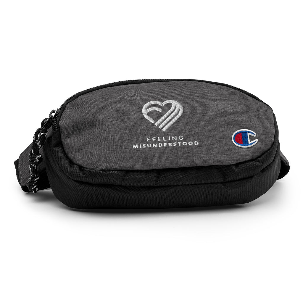 Embroidered White Heart Champion Fanny Pack