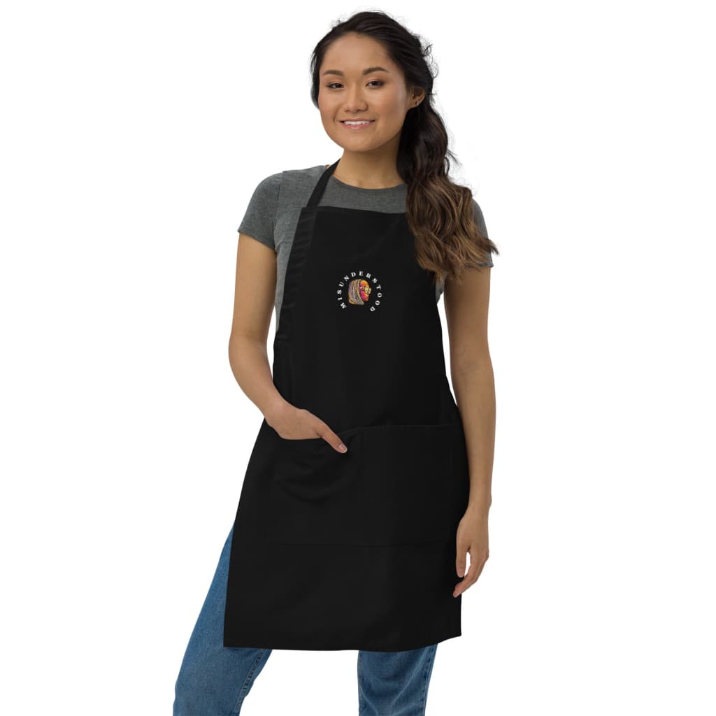 Embroidered Lady with Glasses Apron