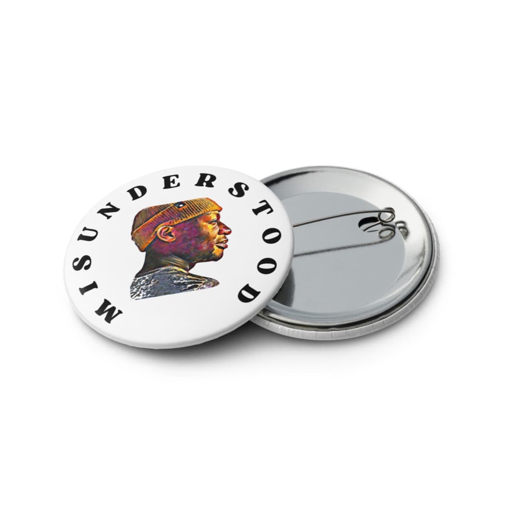 Man with Beanie Pin Buttons - Set of (5)