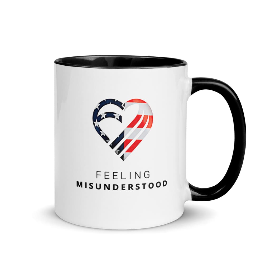 USA Flag Heart Coffee Mug