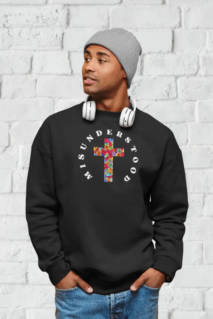 Mens Cross Sweatshirt Black / S