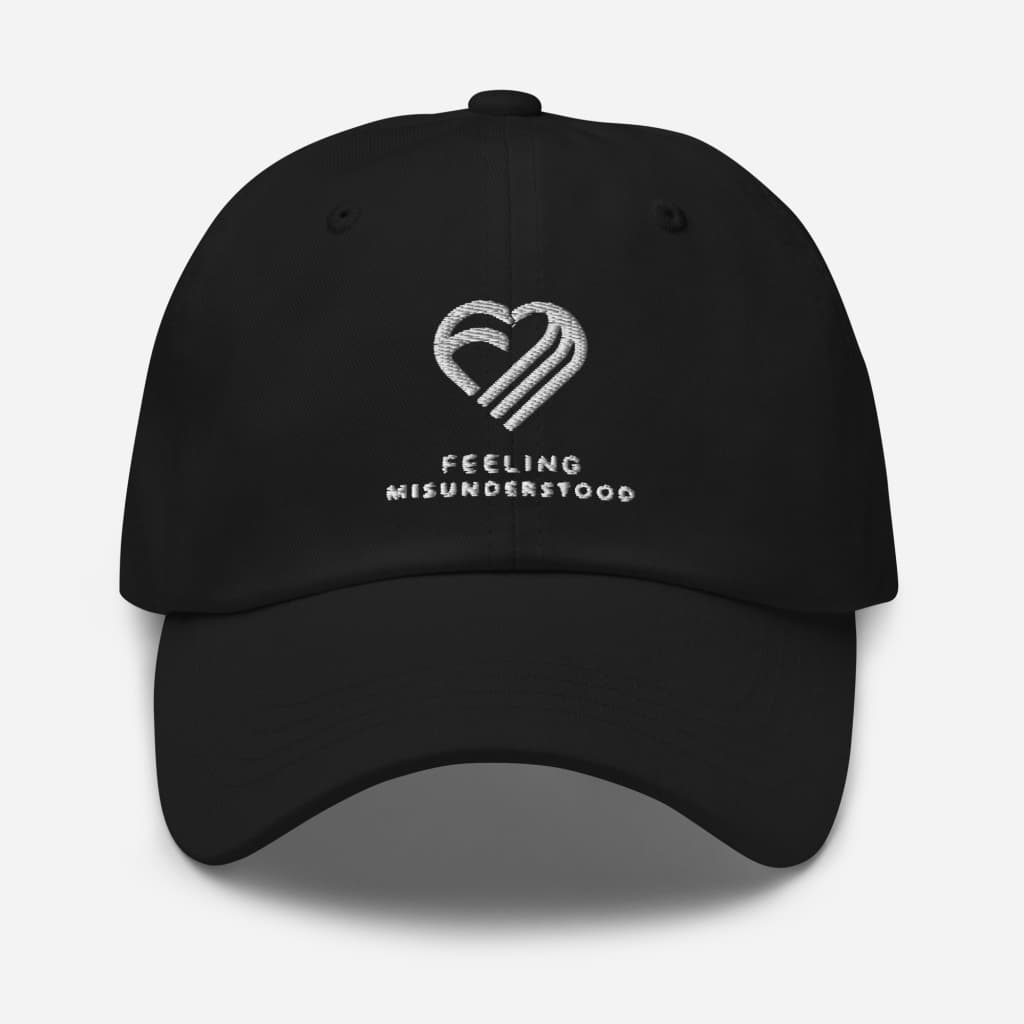 Embroidered White Heart Hat