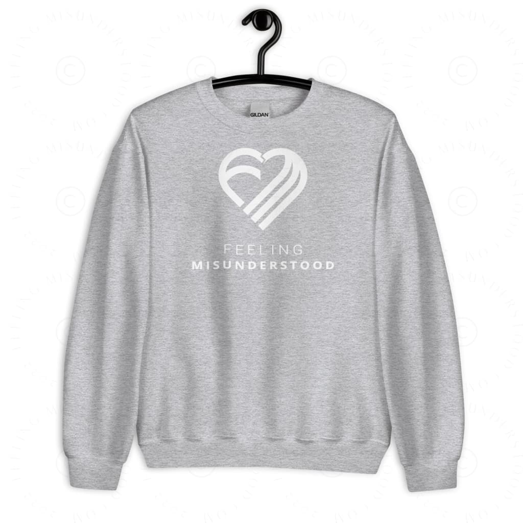 Women's White Heart Sweatshirt