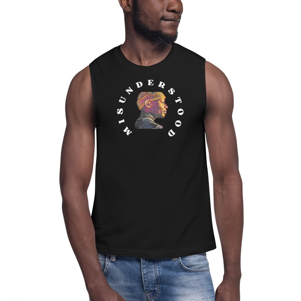 Man with Beanie Muscle Shirt