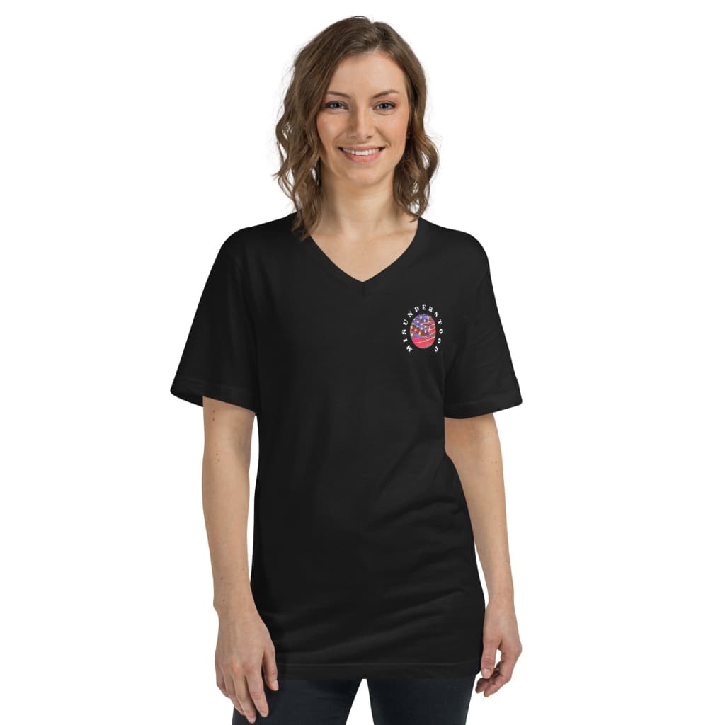 Women's USA Flag V-Neck T-Shirt