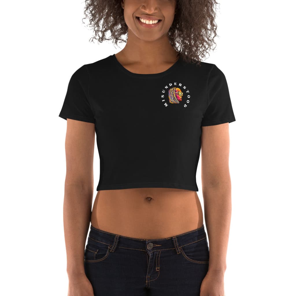 Women’s Pocket Lady with Glasses Crop Tee