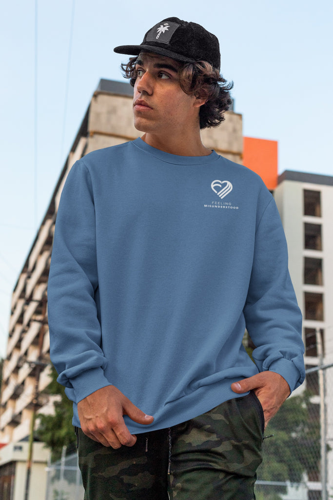 Men's Pocket White Heart Sweatshirt