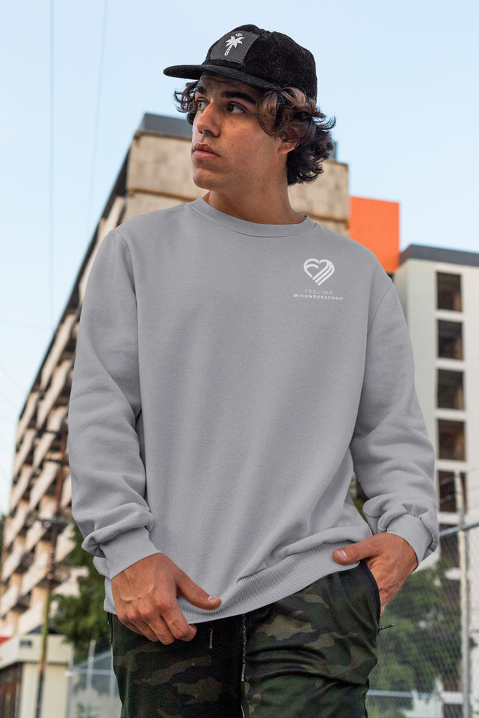 Men's Pocket White Heart Sweatshirt