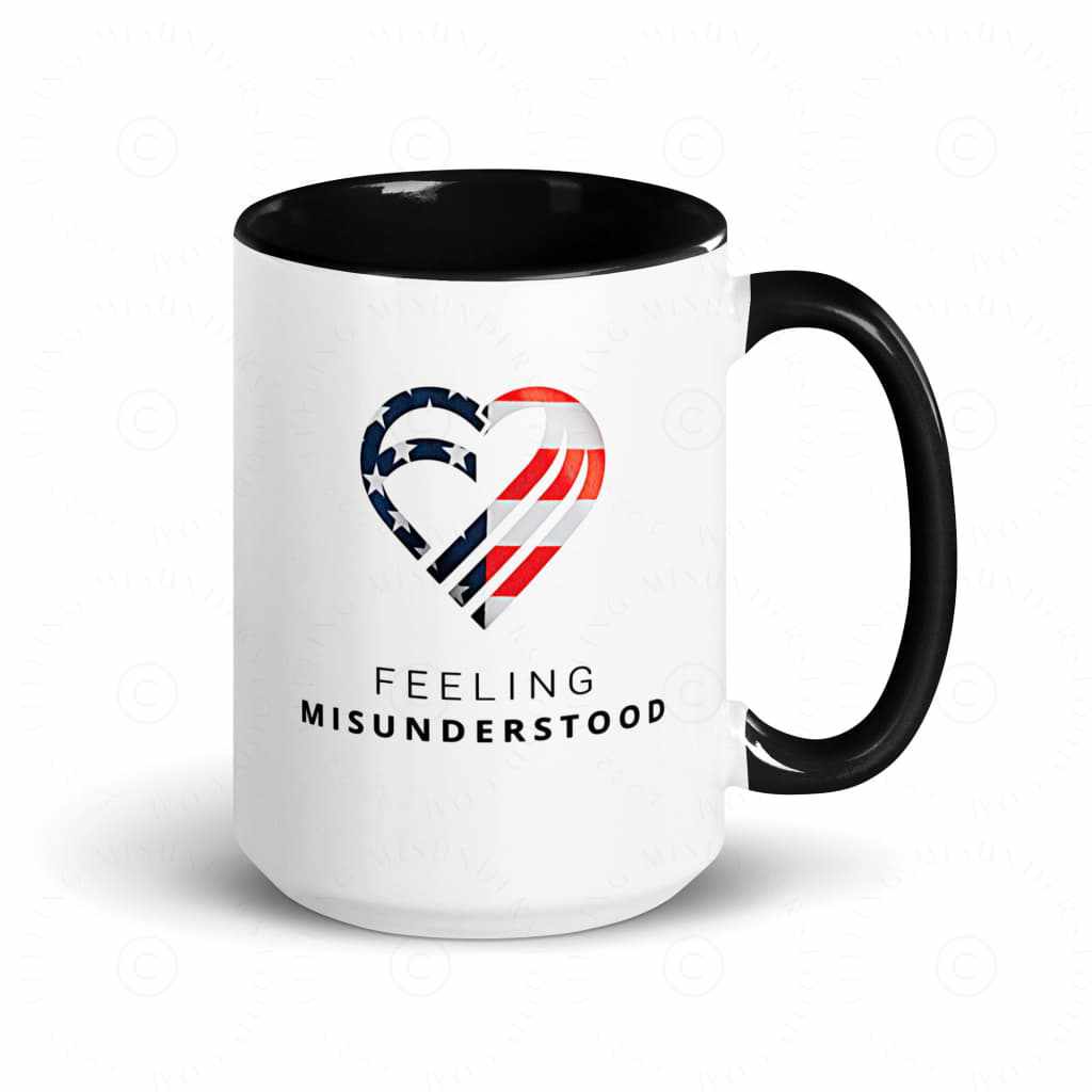 USA Flag Heart Coffee Mug