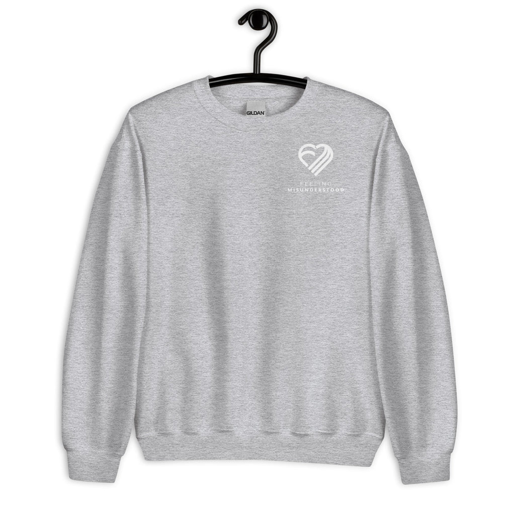 Men's Pocket White Heart Sweatshirt