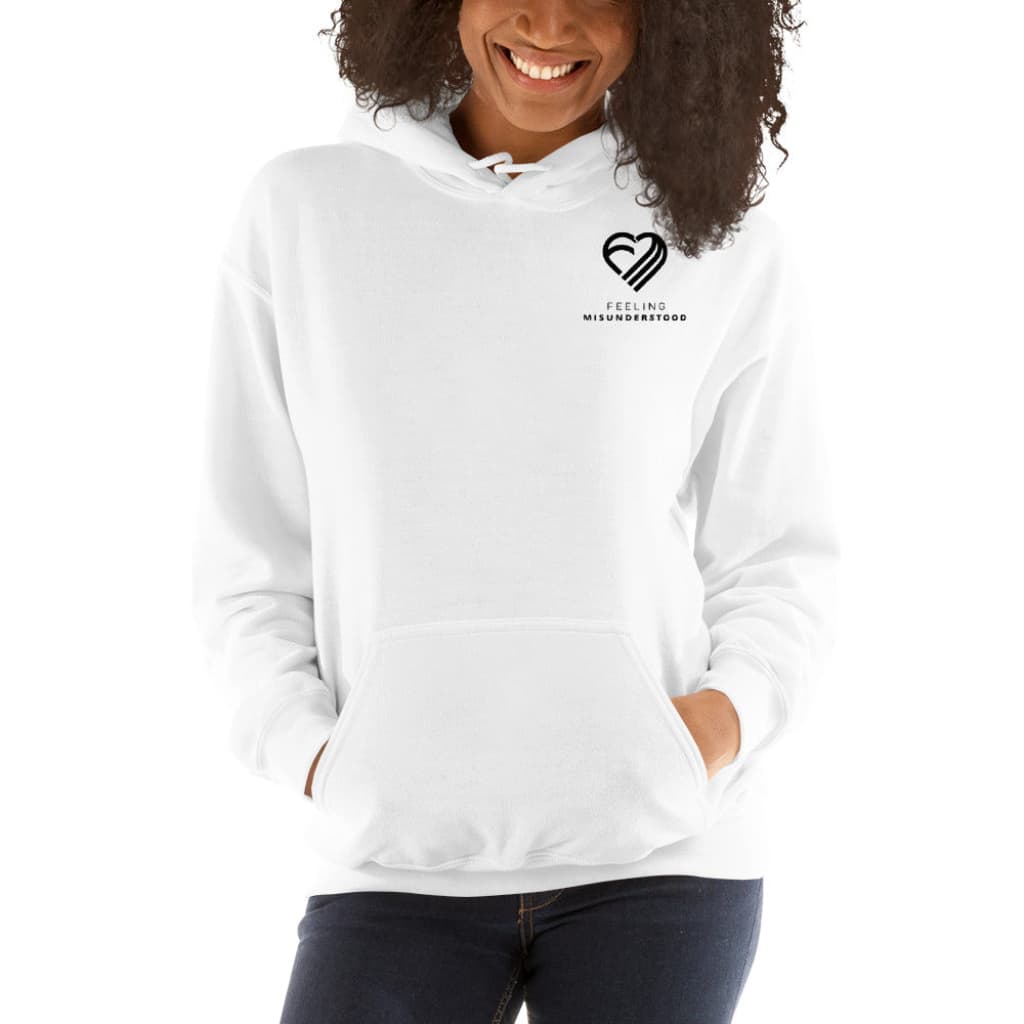 Women's Pocket Black Heart Hoodie