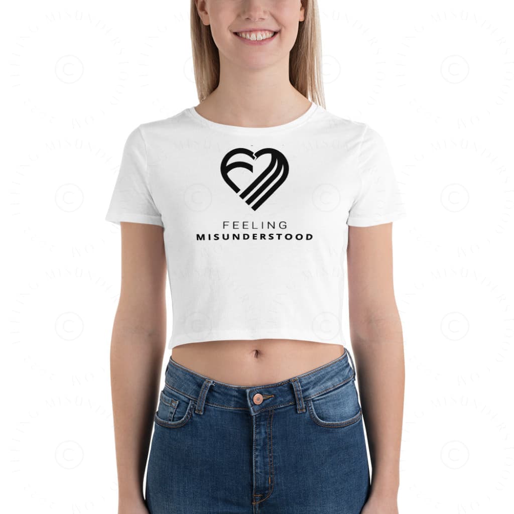 Women’s Black Heart Crop Tee